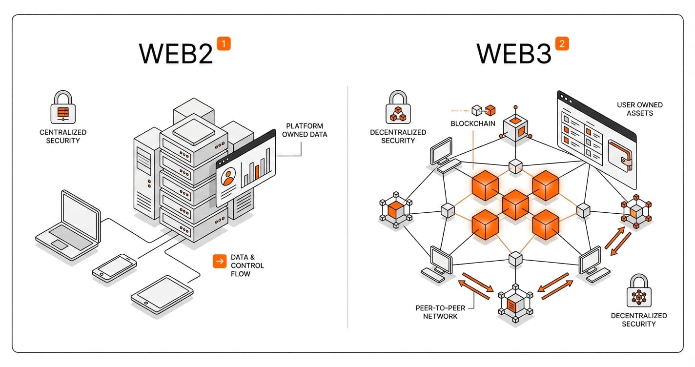 Quelle est la différence entre le Web3 et le web2 ?