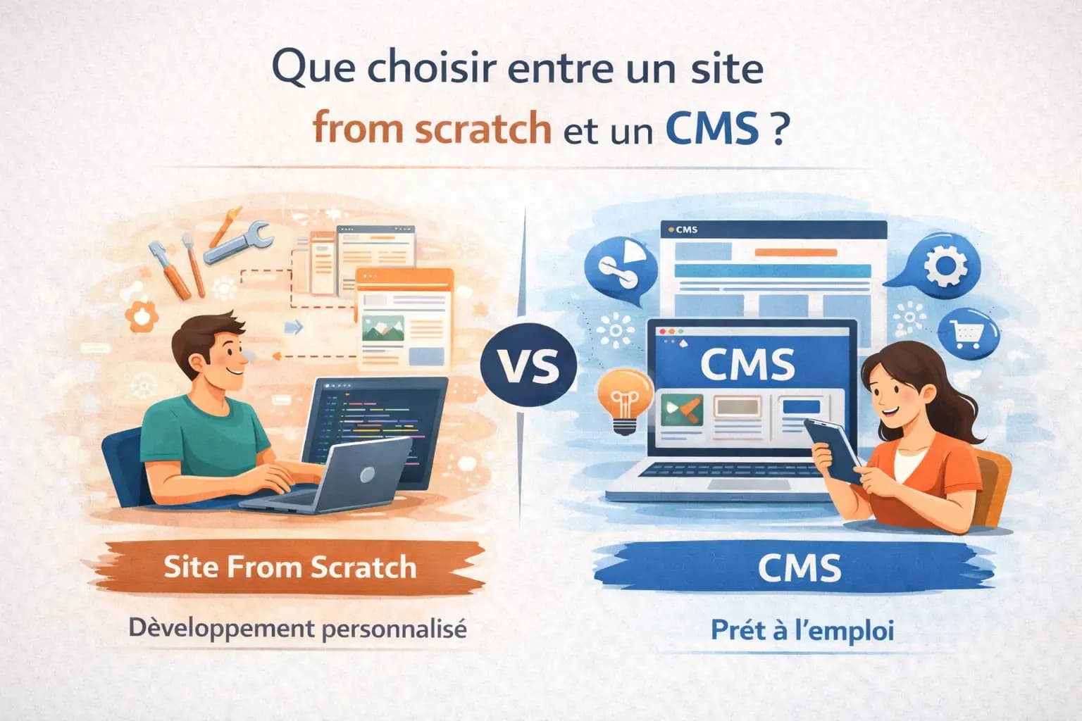 Que choisir entre un site from scratch et un CMS ?